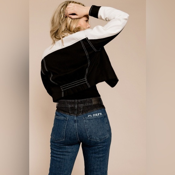 Veda Golde Denim Jacket White/Black Small - Picture 6 of 7